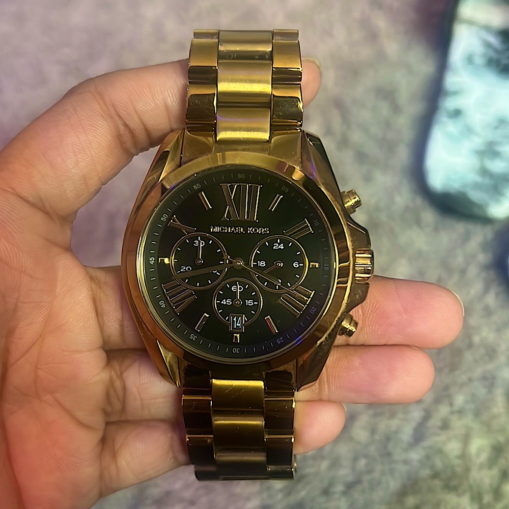 Michael Kors Oversized Bradshaw Gold-Tone Watch